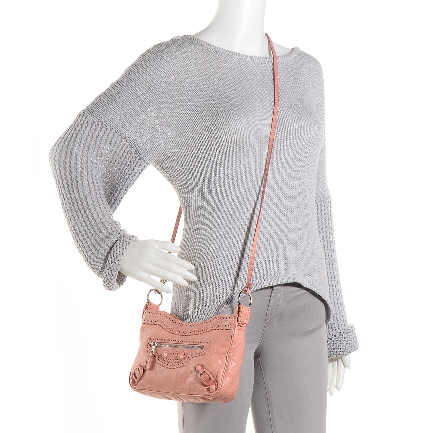 Agneau Giant Brogues Hardware Hip Vieux Rose