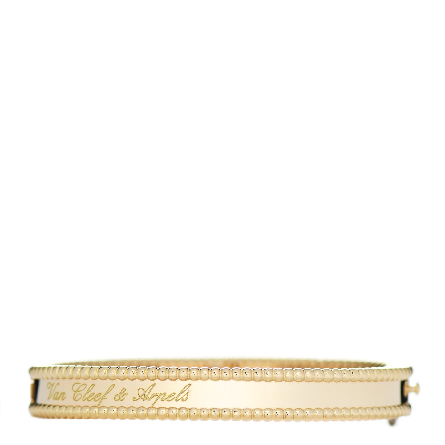 18K Yellow Gold Perlee Signature Bangle Bracelet S