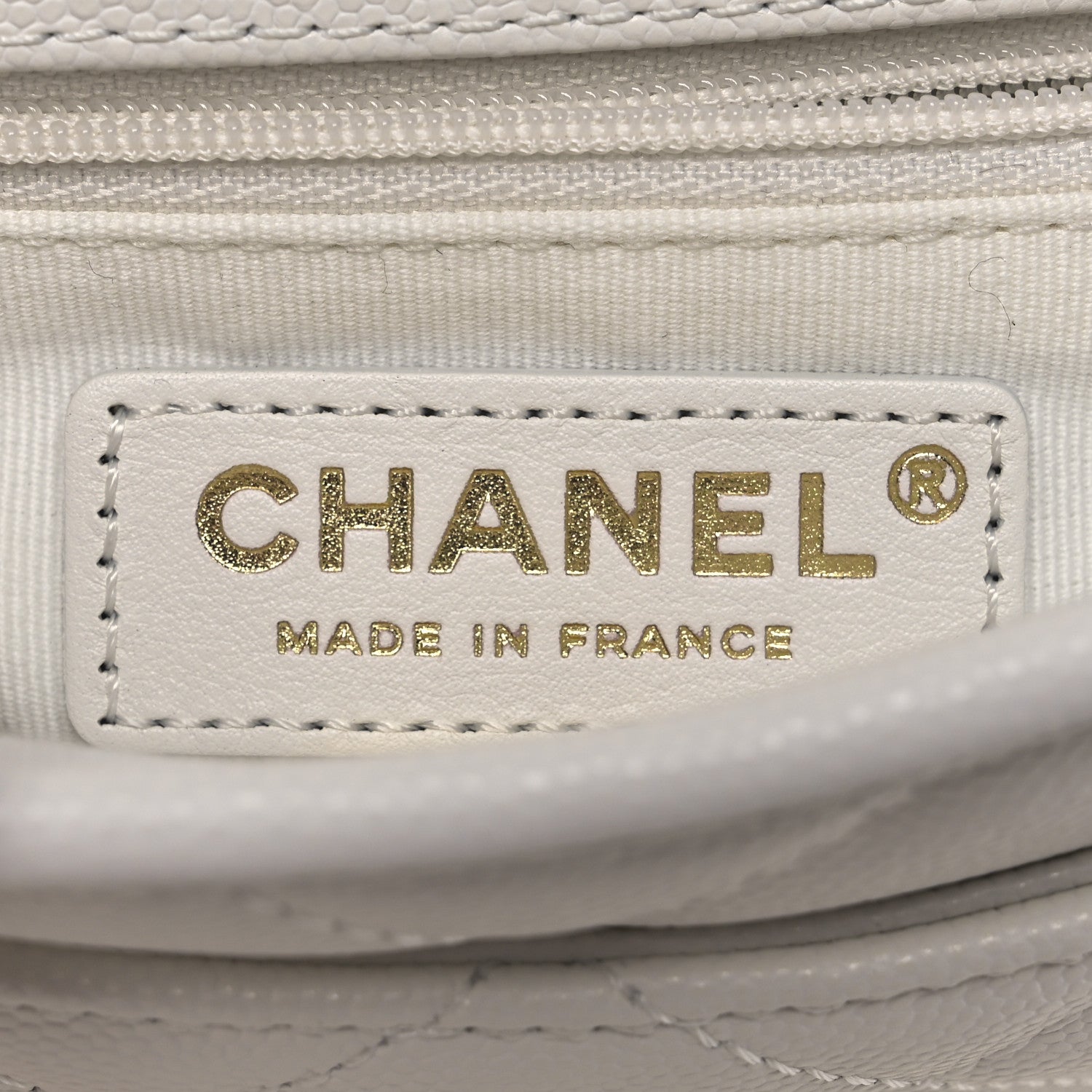 Chanel Caviar School Memory Mini Top Handle Flap White 6 of 12