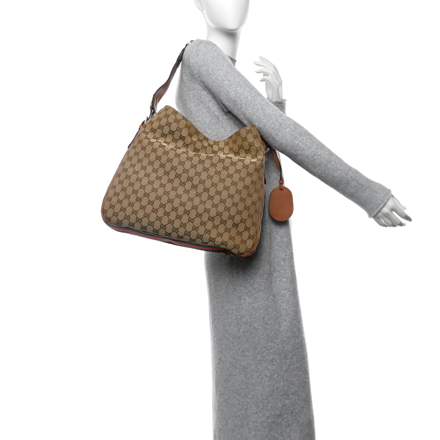 Monogram Medium Heritage Shoulder Bag Light Tobacco