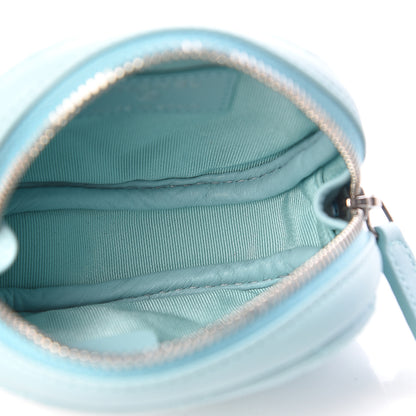 Chanel Lambskin Quilted Zip Around Classic Coin Purse Light Blue 5 of 9