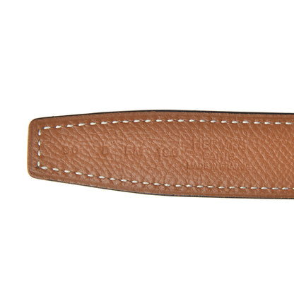 Hermes Swift Epsom 24mm Constance H Belt 90 Black Gold 5 of 5