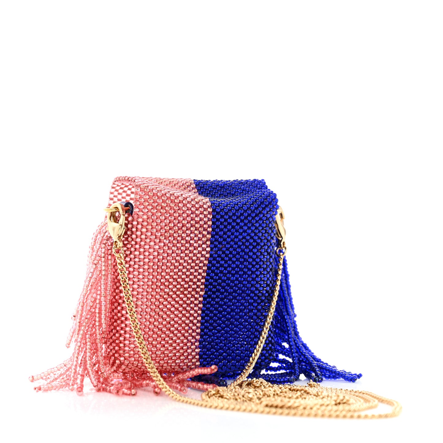Glass Beaded Mini Pico Baguette Charm Blue Salmone