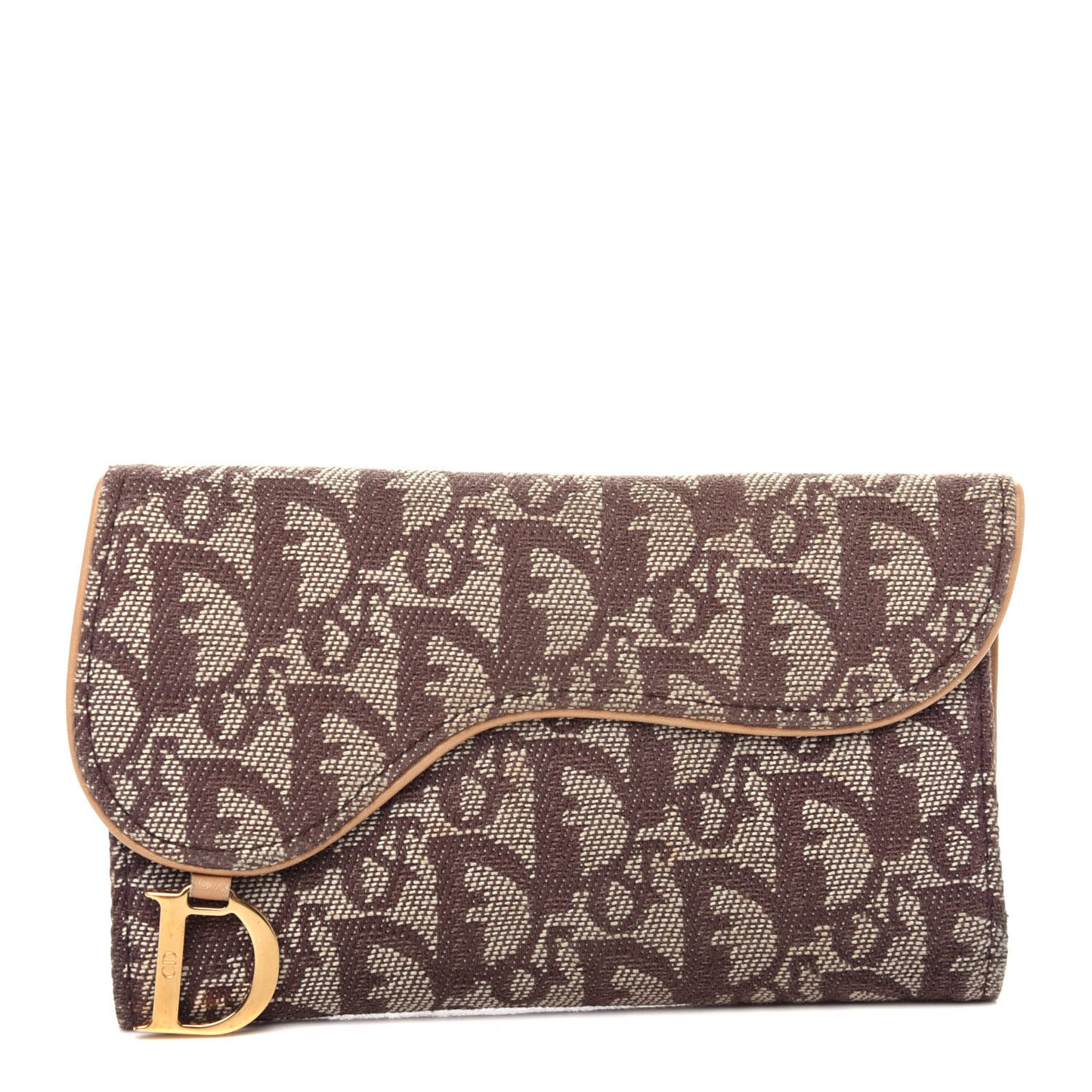 Monogram Saddle Wallet Beige