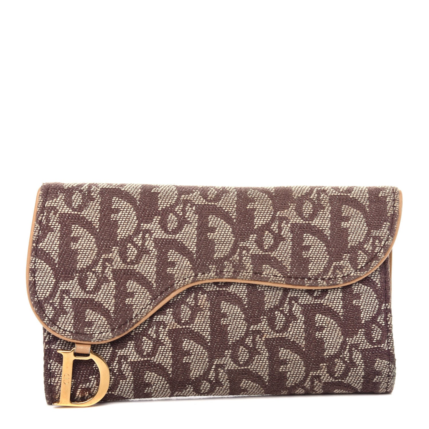 Christian Dior Monogram Saddle Wallet Beige 1 of 7