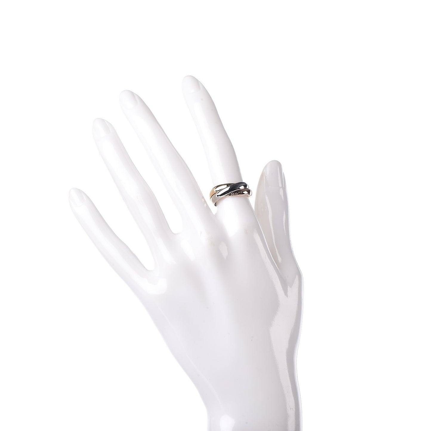 18K Pink Yellow White Gold Small Trinity Ring 50 5.25
