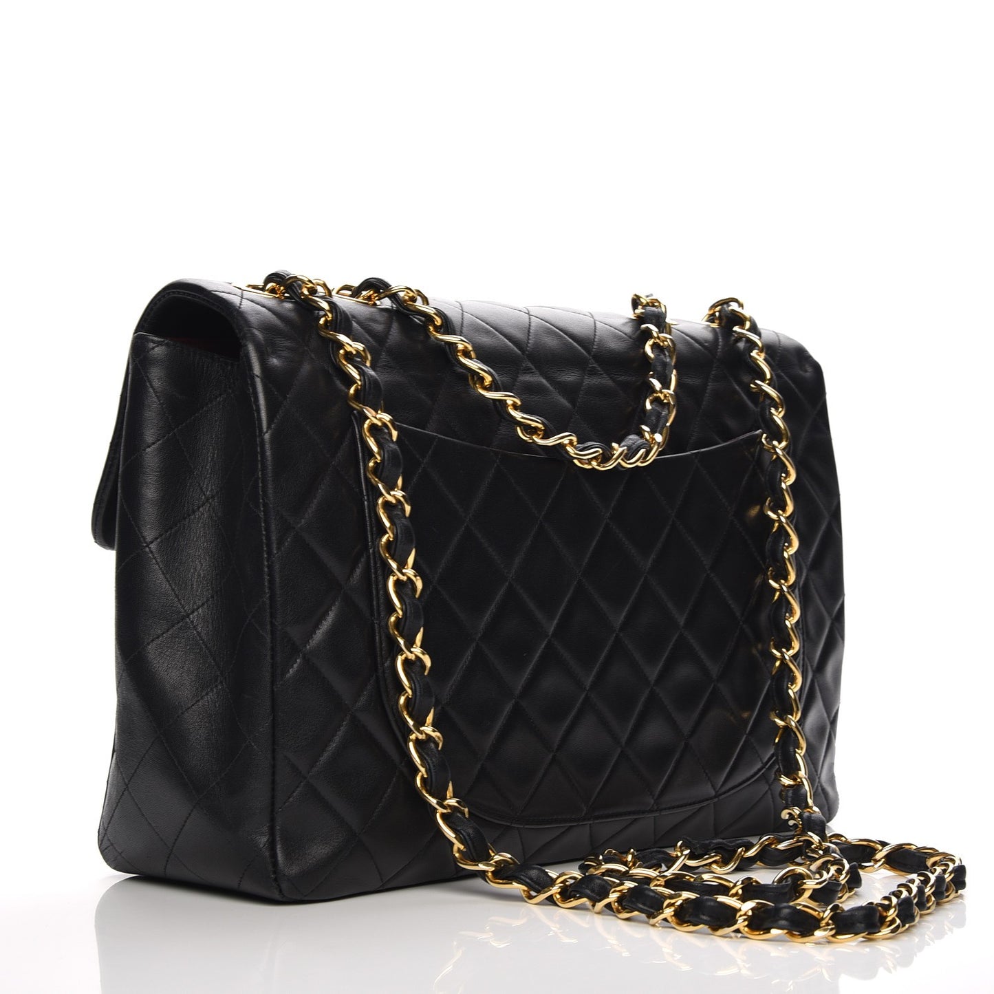 Lambskin XL Jumbo Flap Black