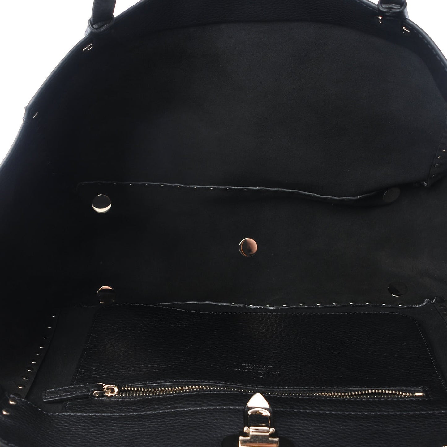 Alce Printed Calfskin Medium Rockstud Tote Black