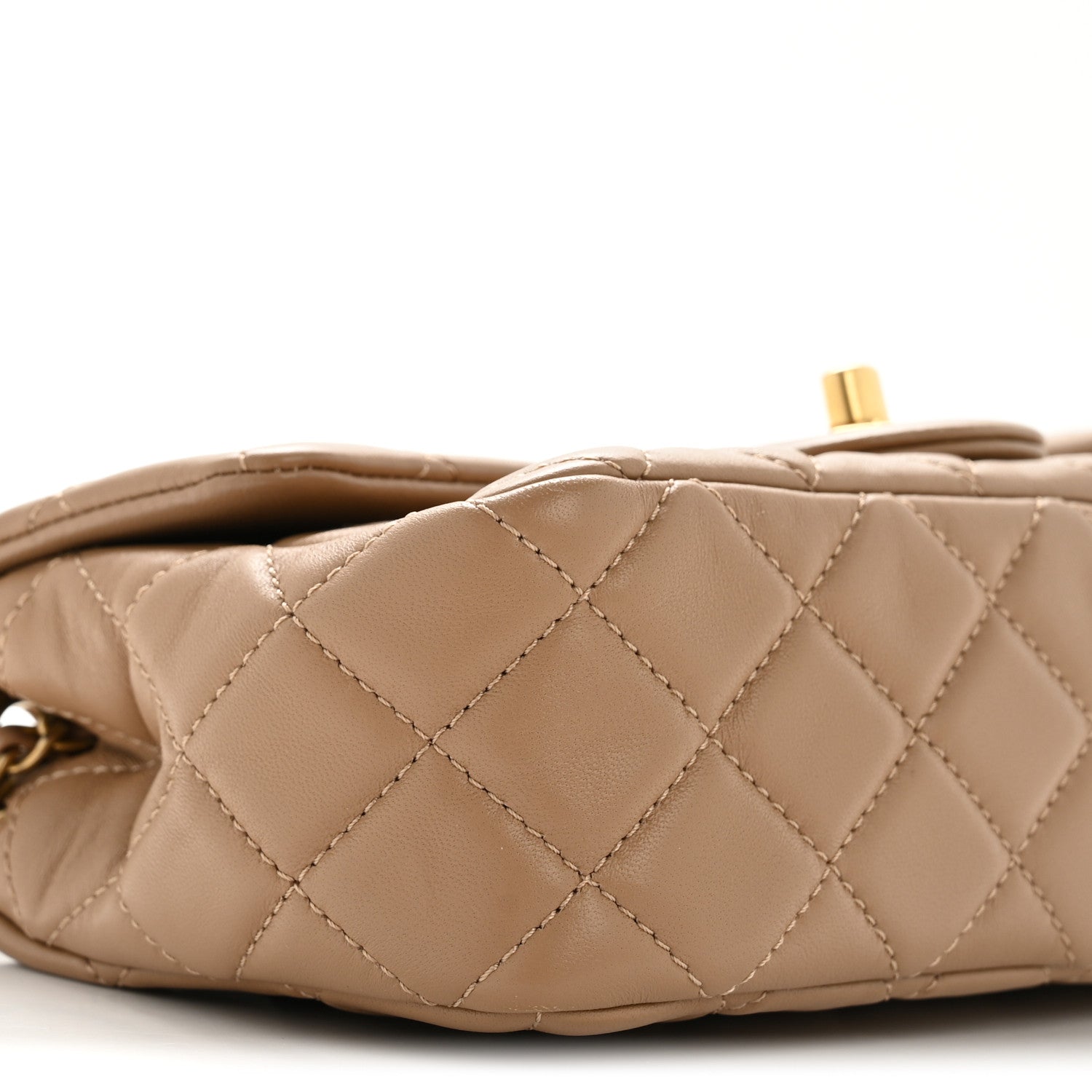Chanel Lambskin Quilted Mini Rectangular Pearl Crush Flap Beige 9 of 11