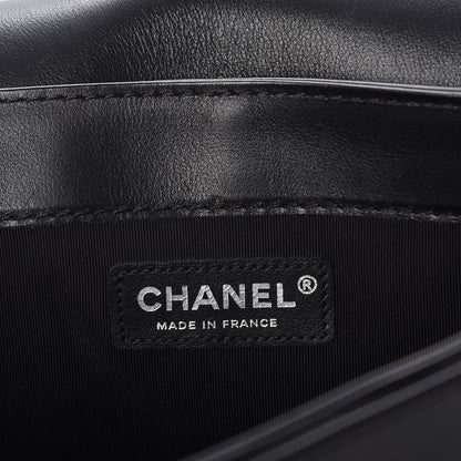 Chanel Calfskin Enchained Medium Boy Flap Black 6 of 7
