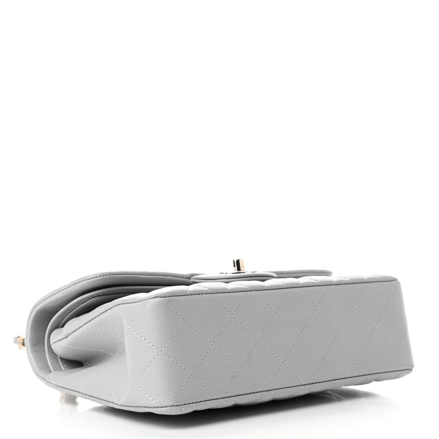 Chanel Caviar Quilted Small Double Flap Grey 3 of 4