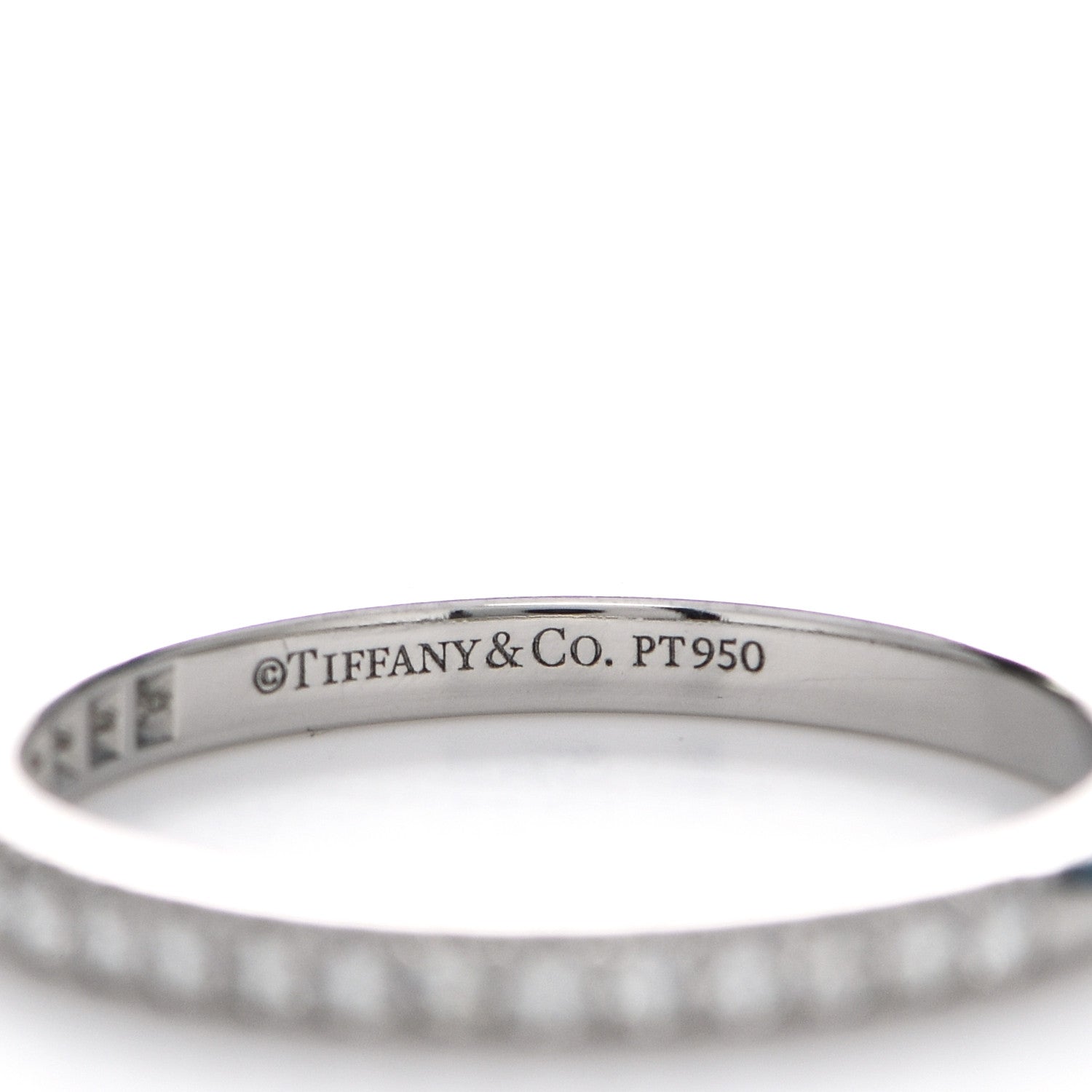 Tiffany Platinum Diamond .17ctw Soleste Half Circle Band Ring 52 6 4 of 4