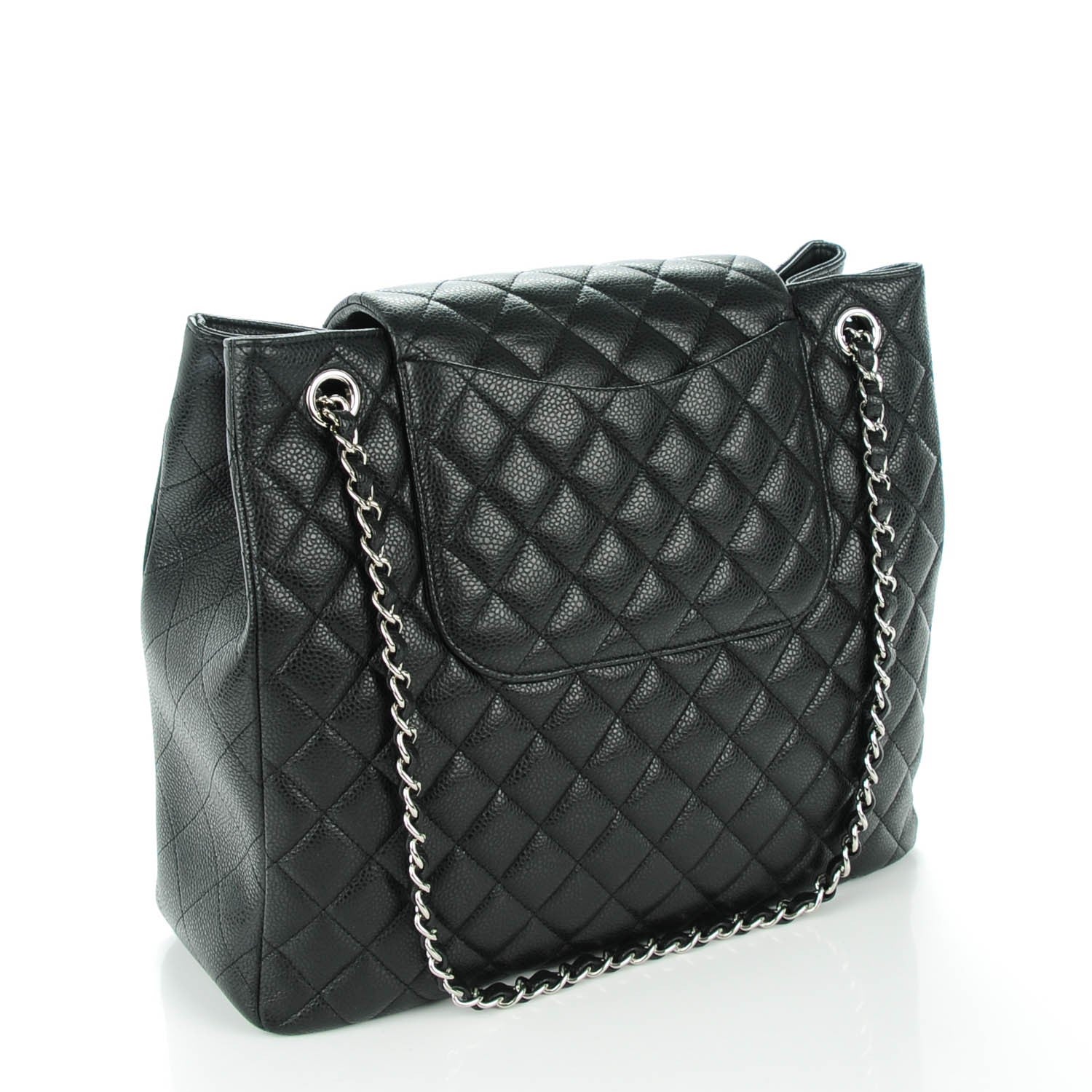 Chanel Caviar Quilted Flap Tote Black 3 of 8