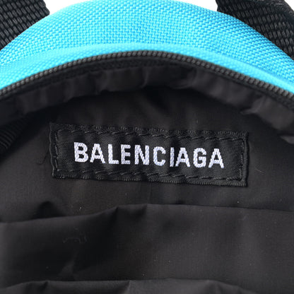 Balenciaga Recycled Casual Nylon Mini Oversized Backpack Cyclades Blue 6 of 8