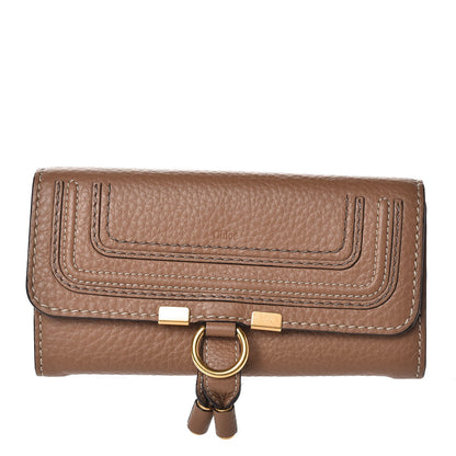 Chloe Calfskin Marcie Continental Flap Wallet Nut 1 of 8