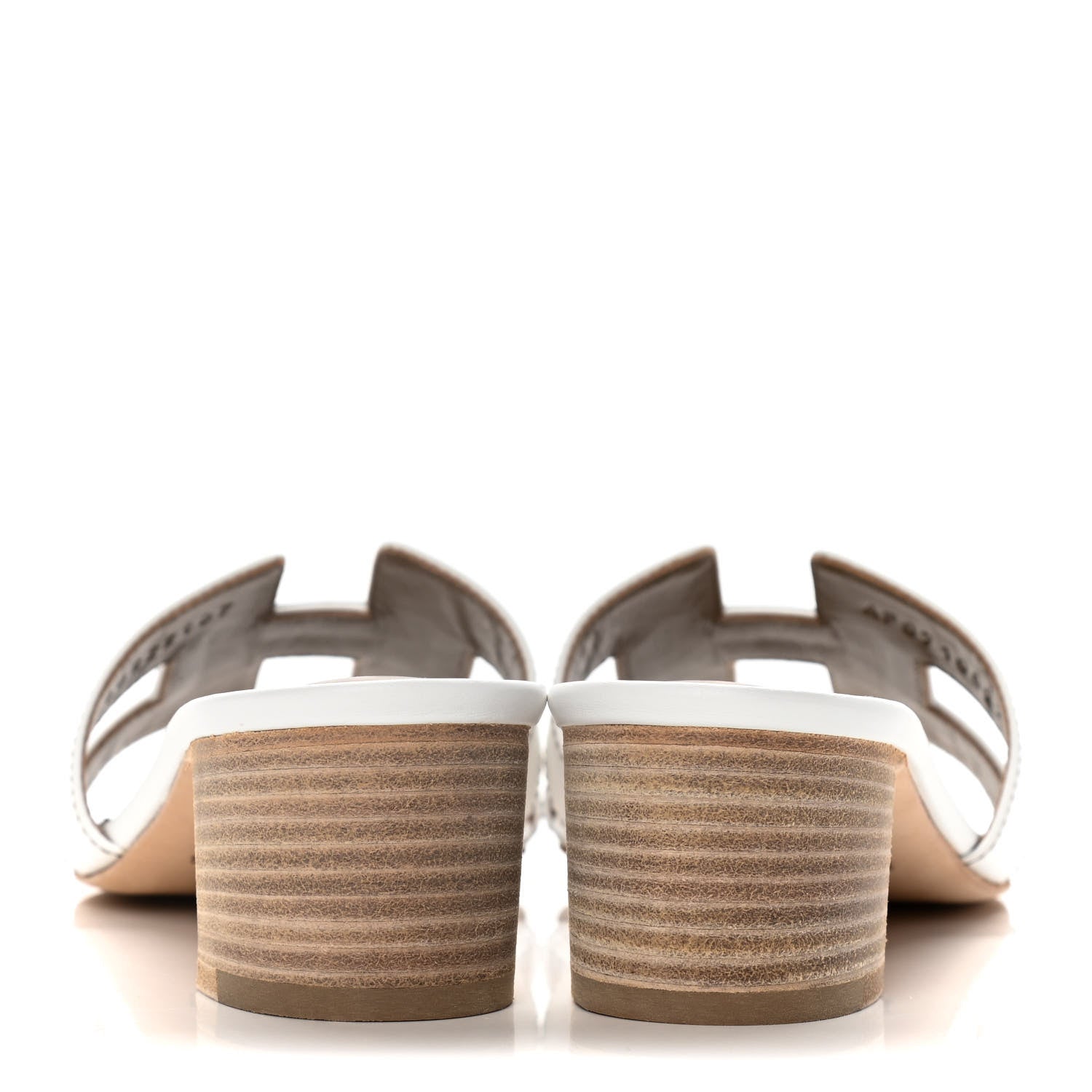 Hermes Calfskin Oasis Sandals 37 White 6 of 10