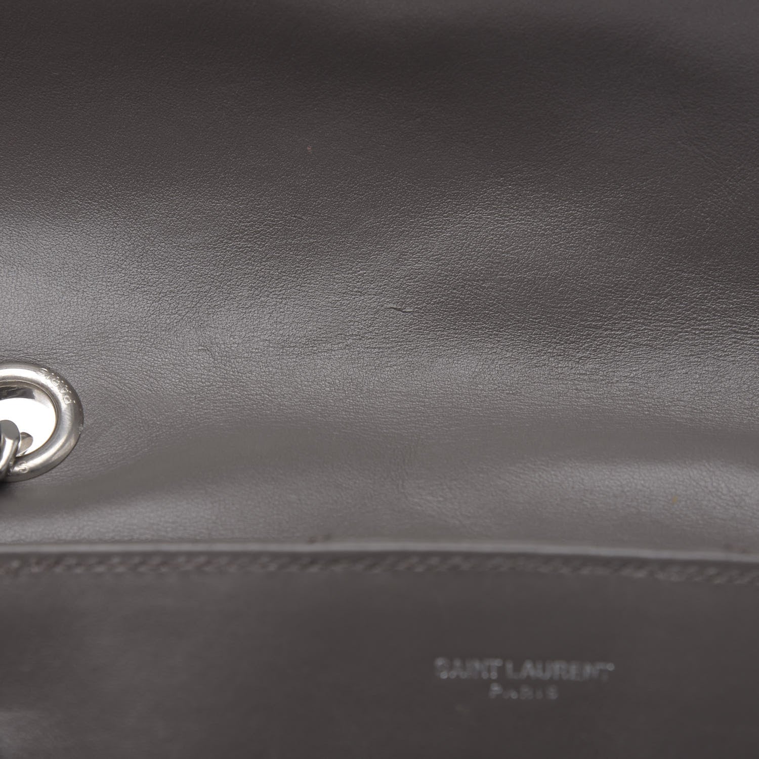 Saint Laurent Calfskin Y Quilted Monogram Medium Loulou Chain Satchel Asphalt 13 of 16