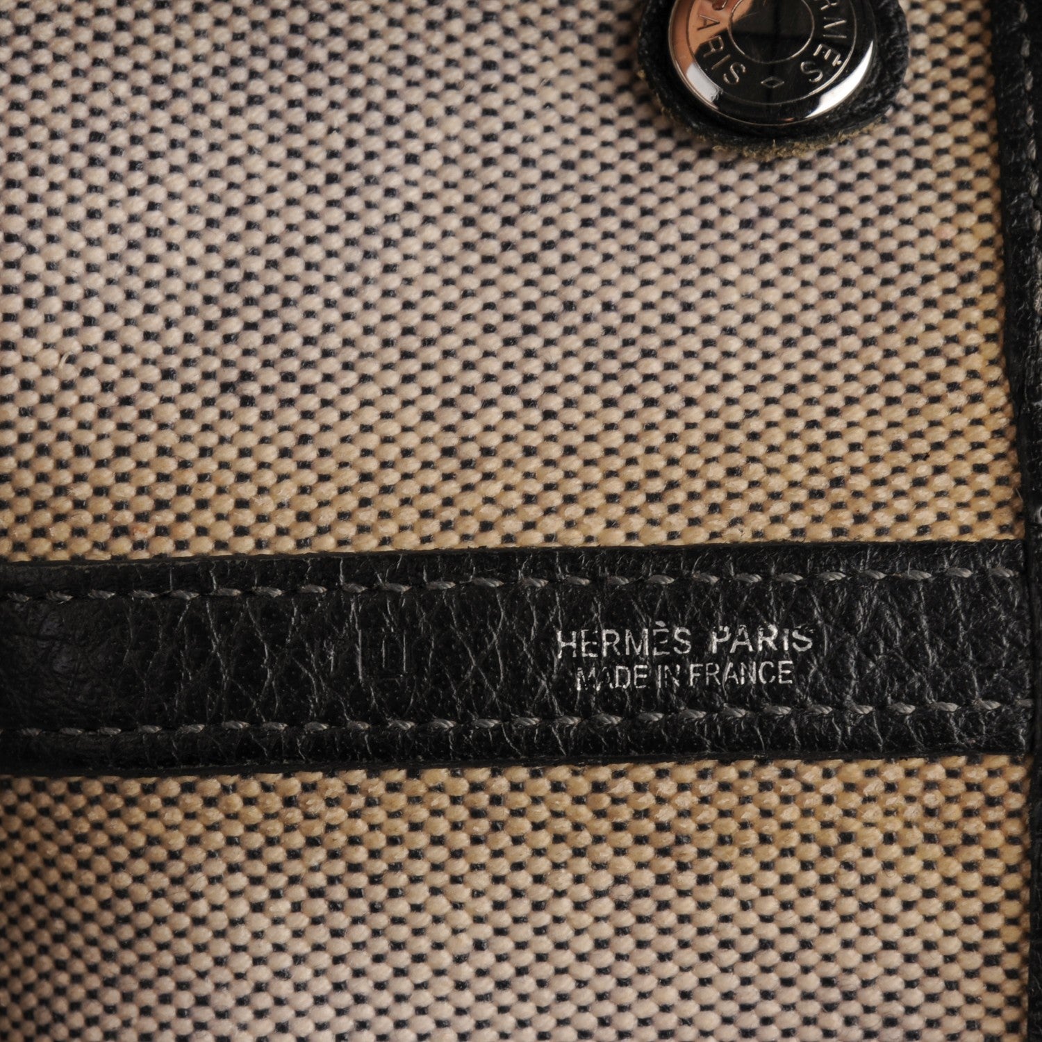 Hermes Buffle Skipper Toile Garden Party 36 MM Tote Black 7 of 13