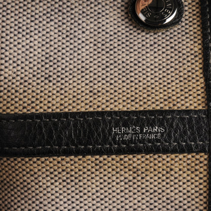Hermes Buffle Skipper Toile Garden Party 36 MM Tote Black 7 of 13