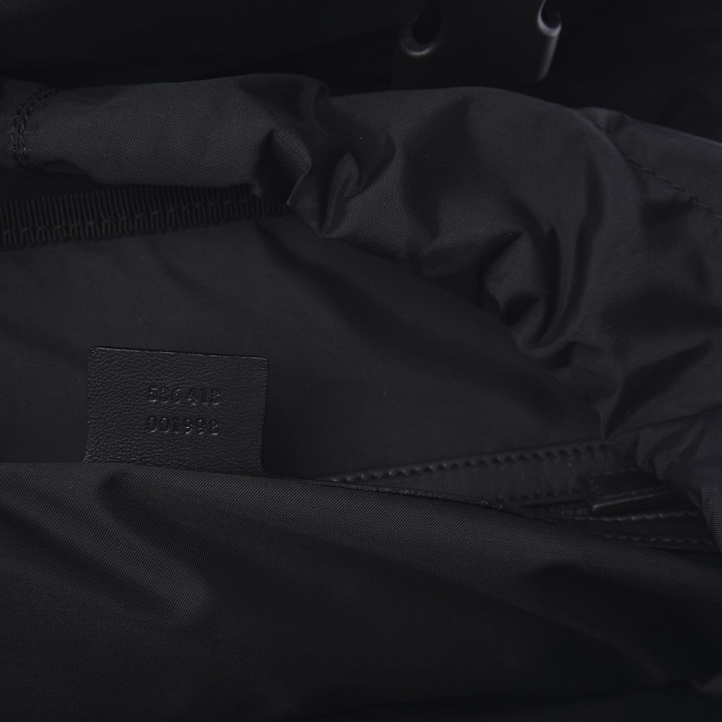 X DAPPER DAN Calfskin Laminated Ayers GG Micro Monogram Double Buckle Backpack Black Gold