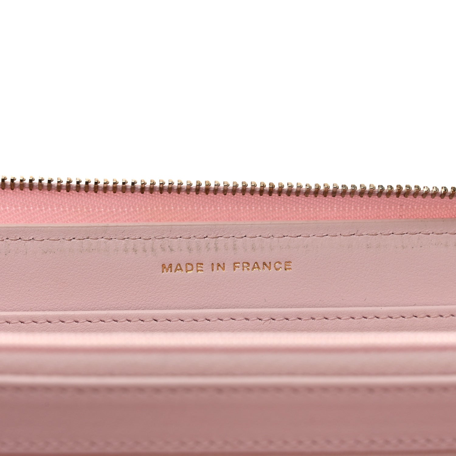 Chanel Caviar Quilted Large Gusset Zip Around Wallet Light Pink 7 of 11