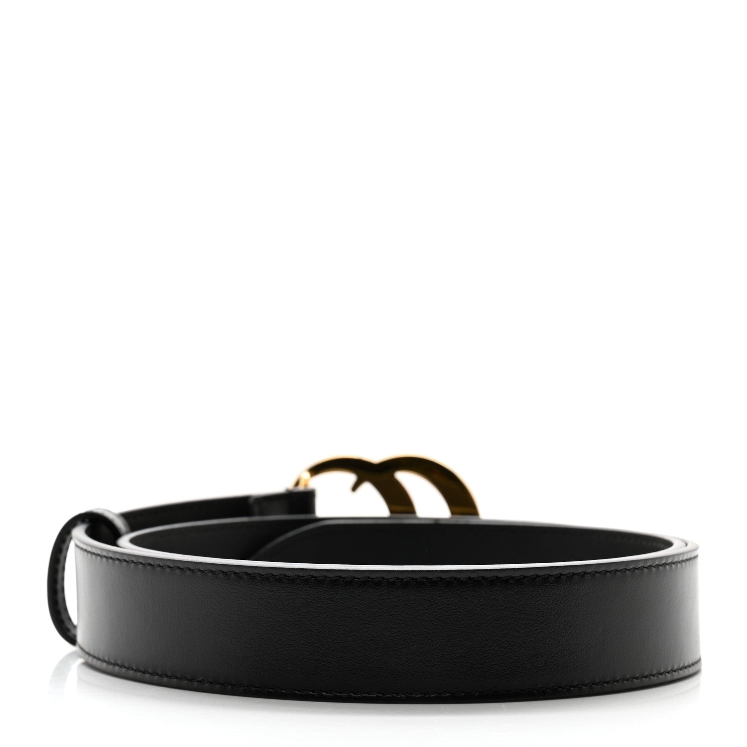 Gucci Plutone Calfskin Double G 30mm Belt 80 32 Black 2 of 8