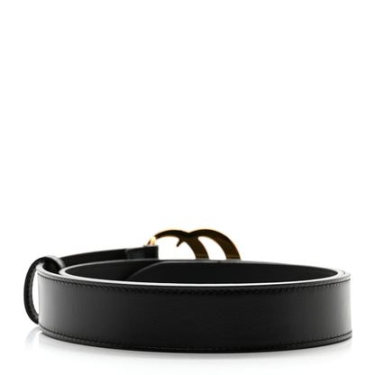 Gucci Plutone Calfskin Double G 30mm Belt 80 32 Black 2 of 8