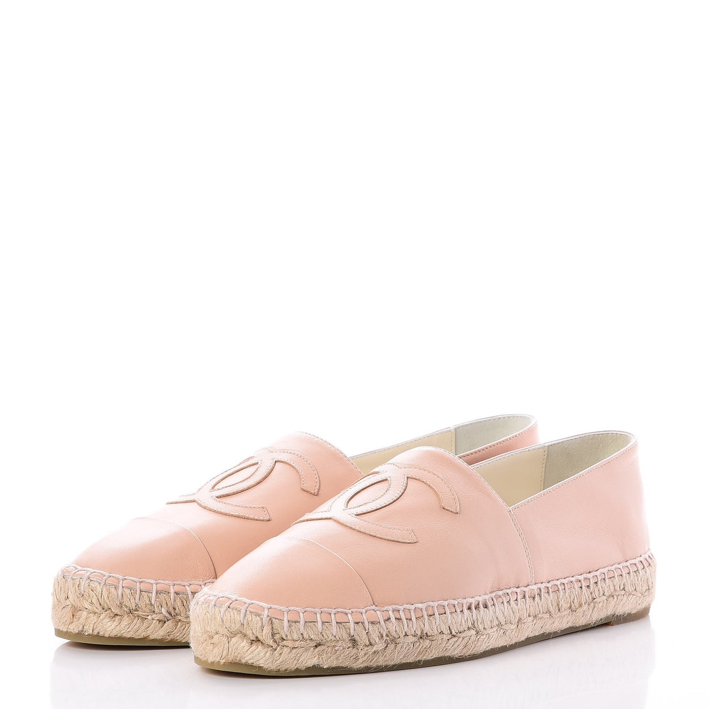 Lambskin CC Espadrilles 41 Nude
