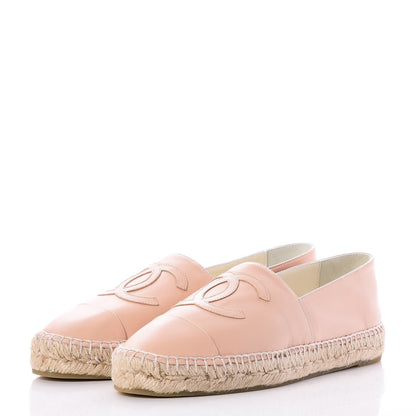 Chanel Lambskin CC Espadrilles 41 Nude 3 of 10