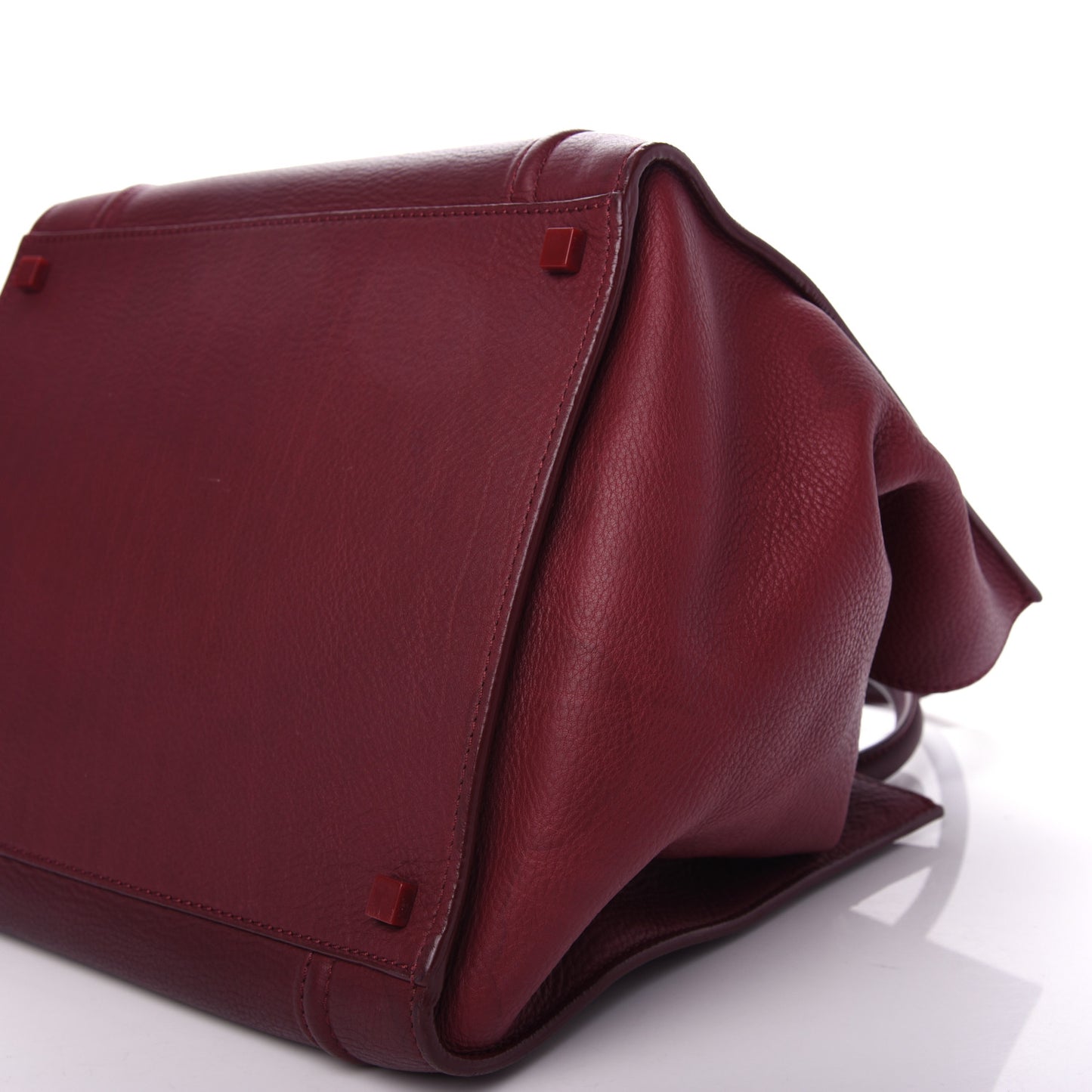 Drummed Calfskin Medium Phantom Luggage Burgundy