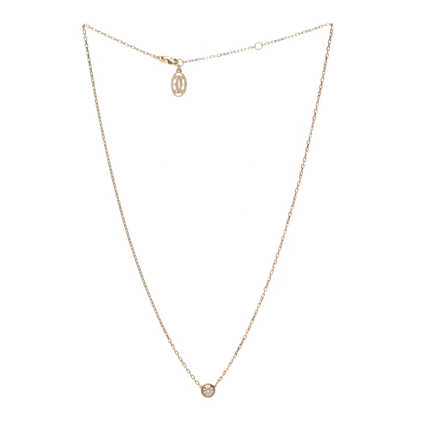 18K Yellow Gold Diamond LM D'Amour Pendant Necklace