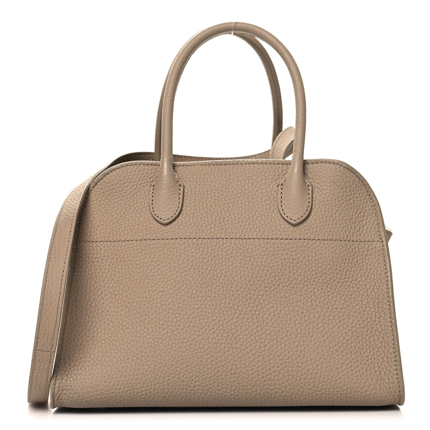 Grained Calfskin Soft Margaux 10 Bag Dark Taupe