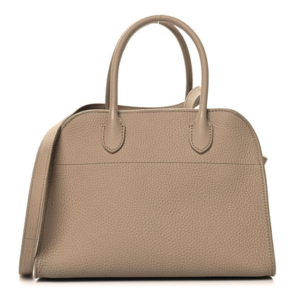 The Row Grained Calfskin Soft Margaux 10 Bag Dark Taupe 1 of 12