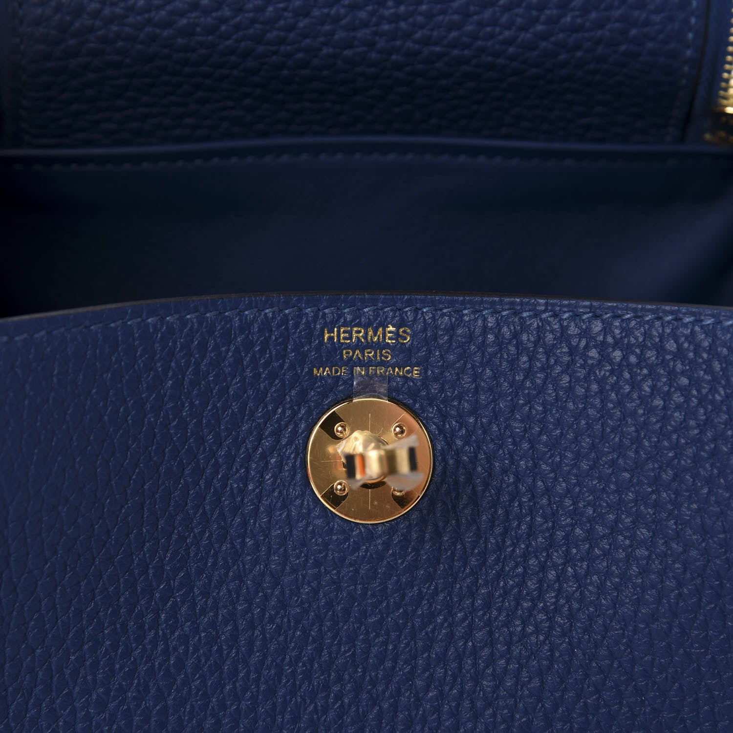 Hermes Taurillon Clemence Mini Lindy 20 Deep Bleu 9 of 12