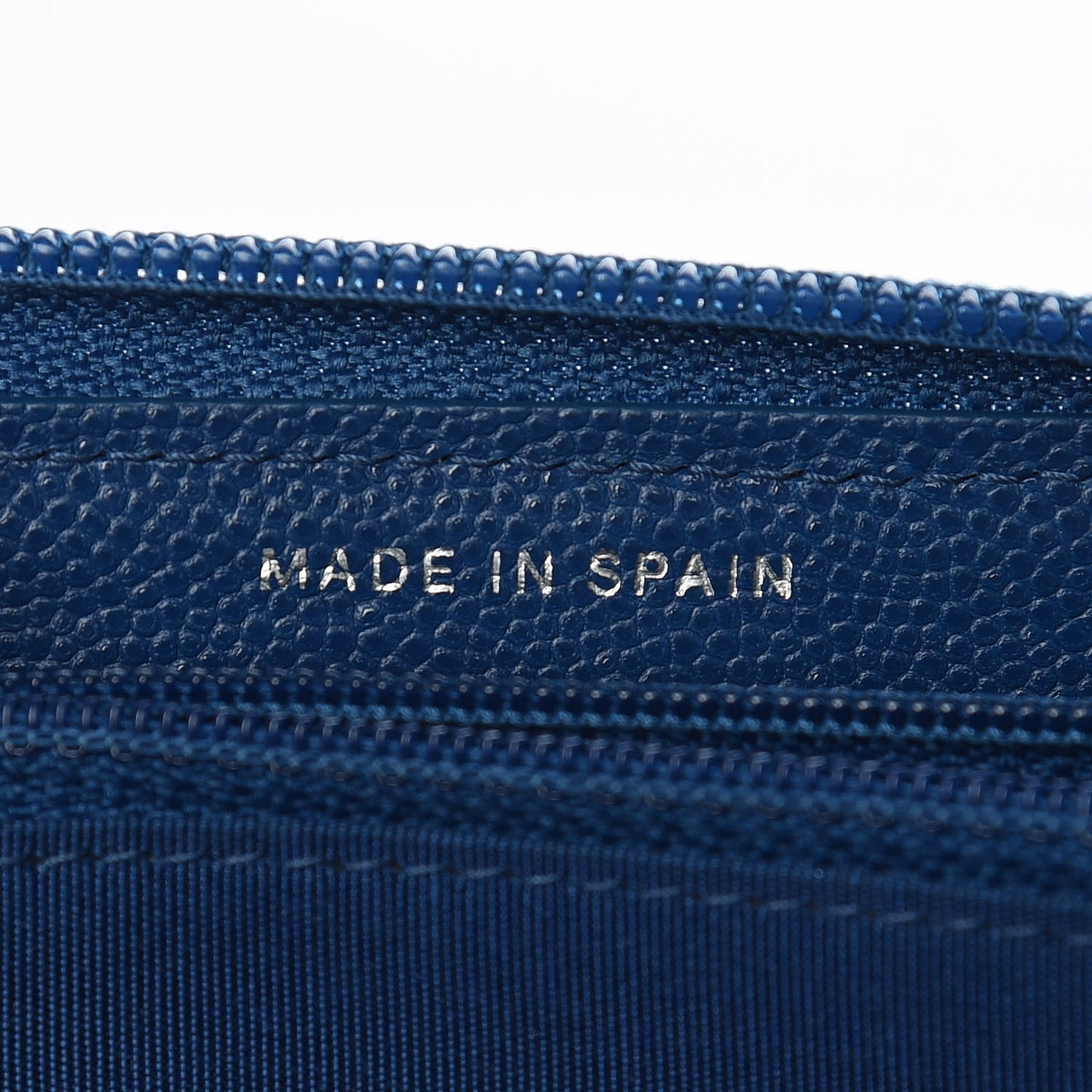 Caviar Quilted Boy Small Zip Around Wallet Blue