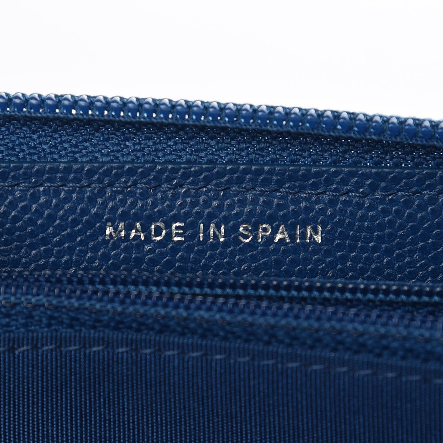 Chanel Caviar Quilted Boy Small Zip Around Wallet Blue 8 of 10