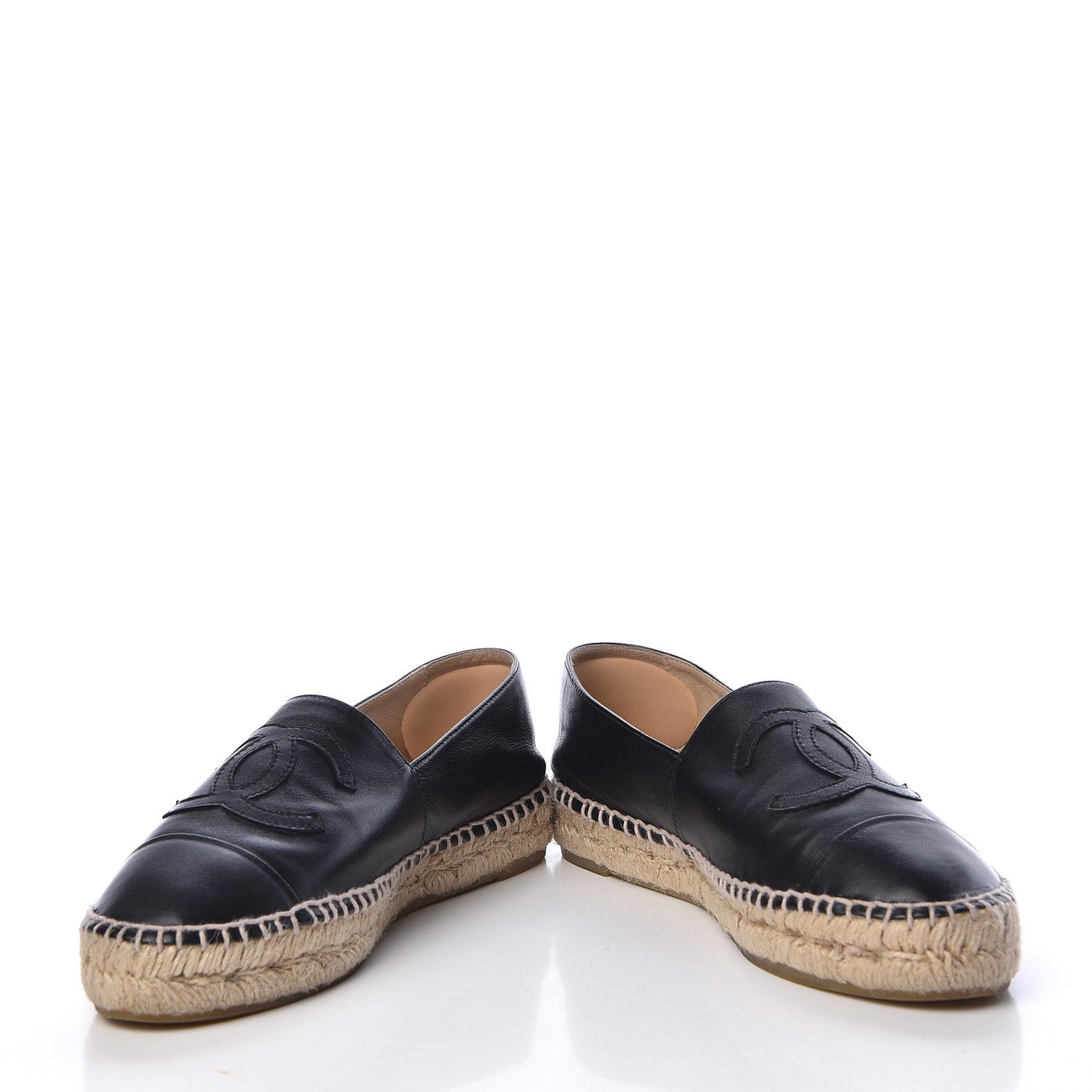 Lambskin CC Espadrilles 39 Black