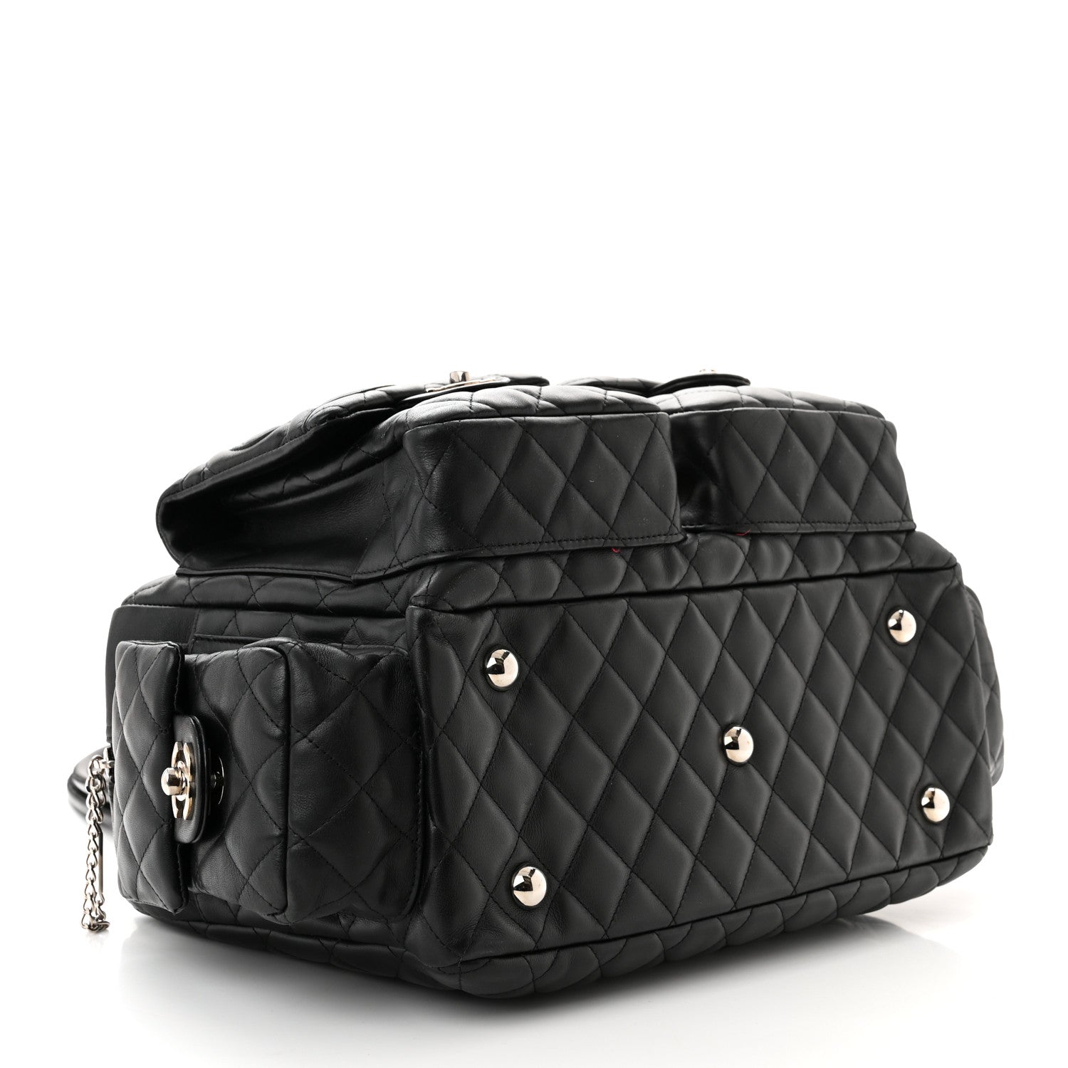 Chanel Calfskin Quilted Large Cambon Multipocket Reporter Black 3 of 14