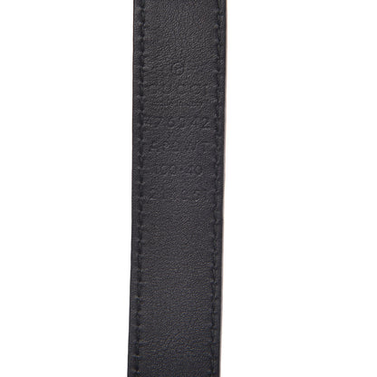 Gucci Calfskin Pearl Double G 20mm Belt 100 40 Black Cream 4 of 7