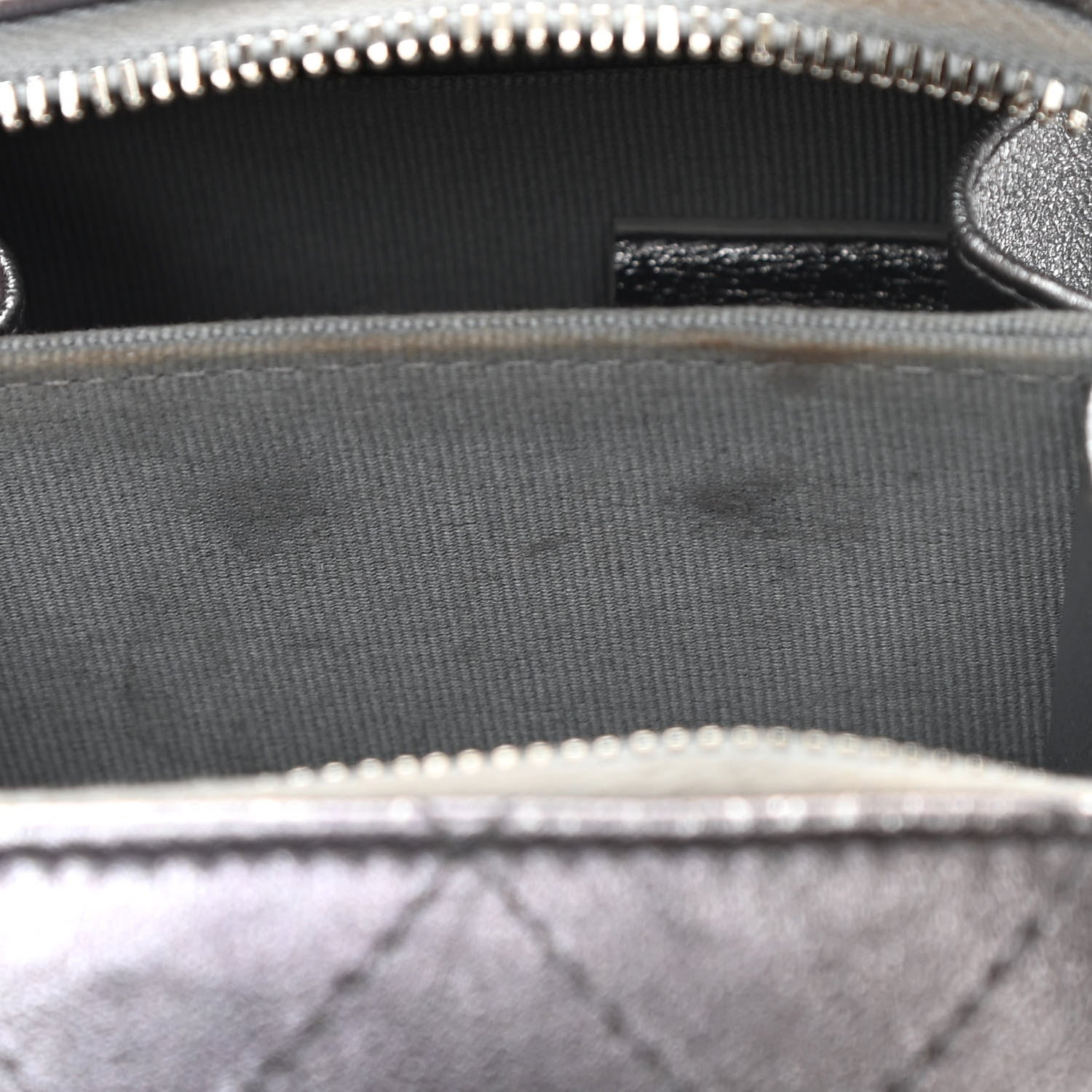 Chanel Gradient Metallic Lambskin Quilted Like A Wallet Clutch With Chain Silver Purple 12 of 12