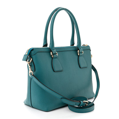 Gucci Dollar Calfskin GG Charm Satchel Deep Cobalt 3 of 11