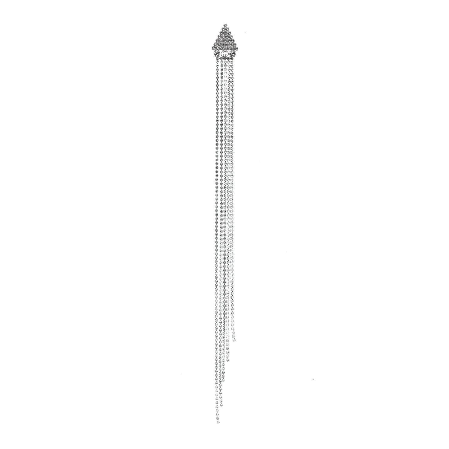 Gucci Crystal Triangle Tassel Single Drop Earring 1 of 4