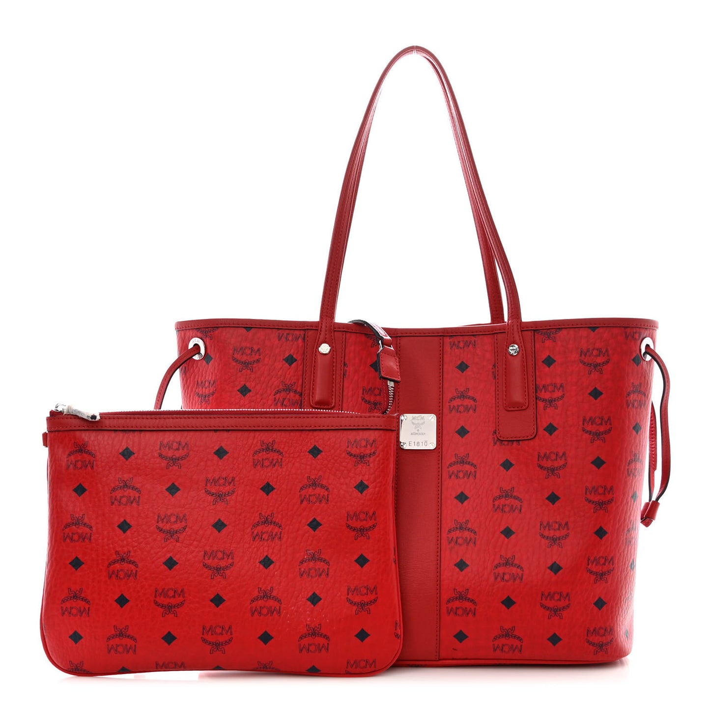 Visetos Large Liz Reversible Shopper Tote Ruby Red
