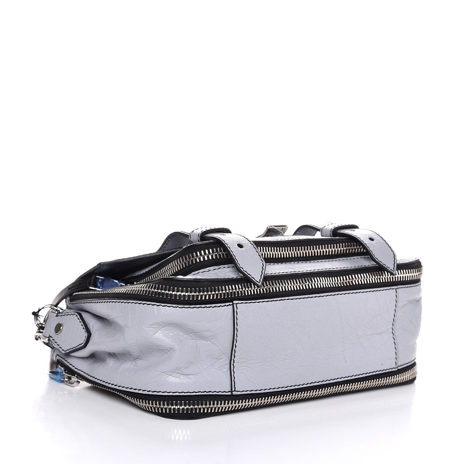 Proenza Schouler Paper Lambskin Tiny PS1 Plus Zip Satchel Dove Grey 4 of 7