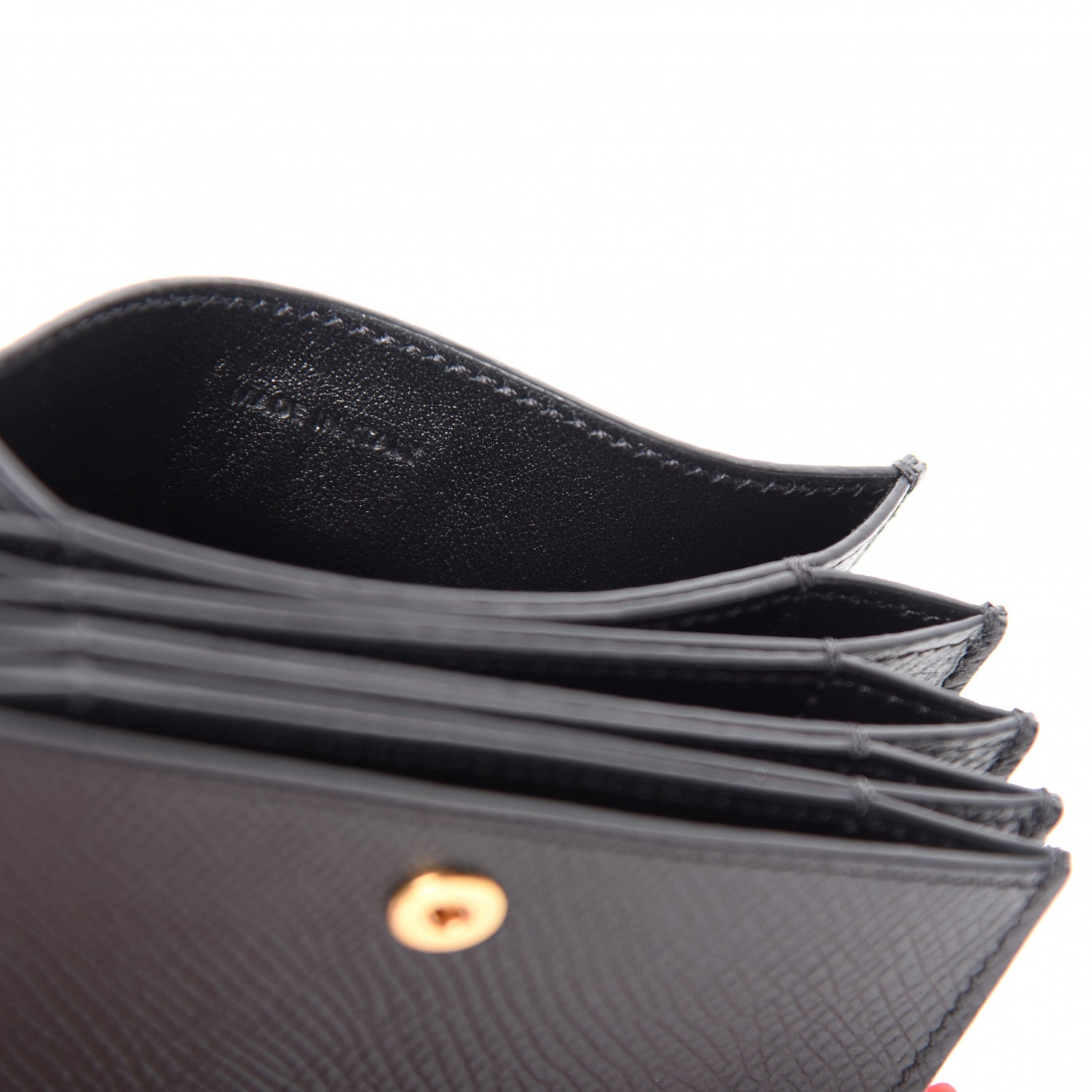 Celine Grained Shiny Calfskin Accordion Card Holder Black 6 of 7