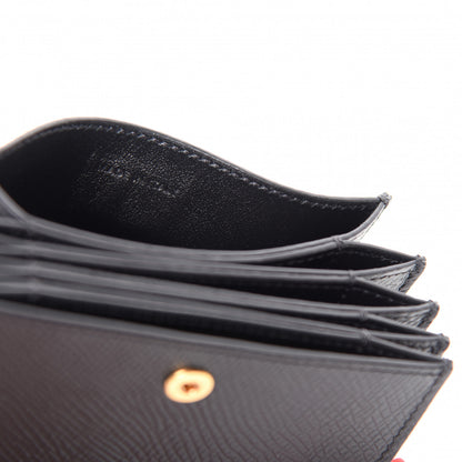 Celine Grained Shiny Calfskin Accordion Card Holder Black 6 of 7