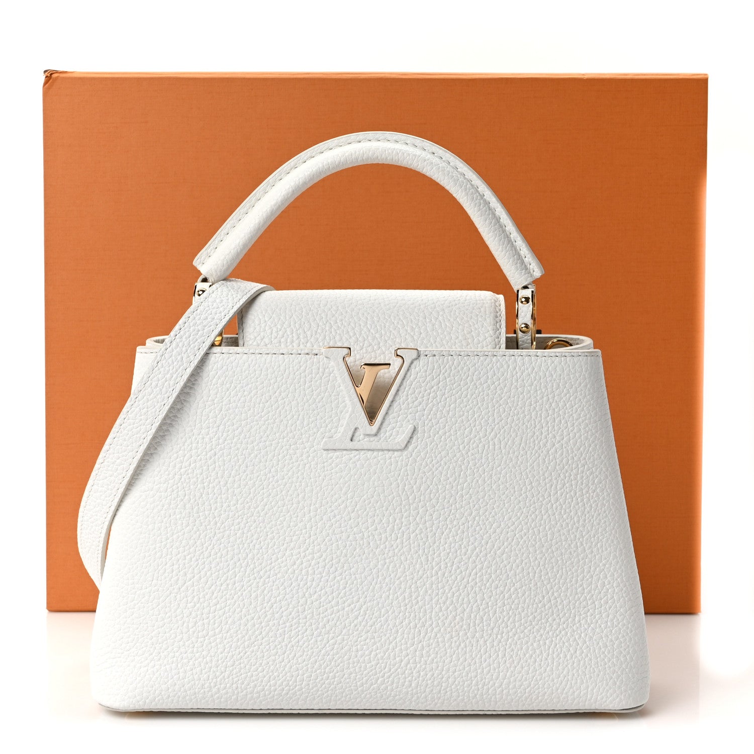 Louis Vuitton Taurillon Capucines BB Blanc Casse 10 of 10