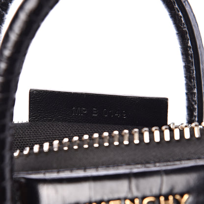 Givenchy Calfskin Crocodile Embossed Mini Antigona Black 6 of 13