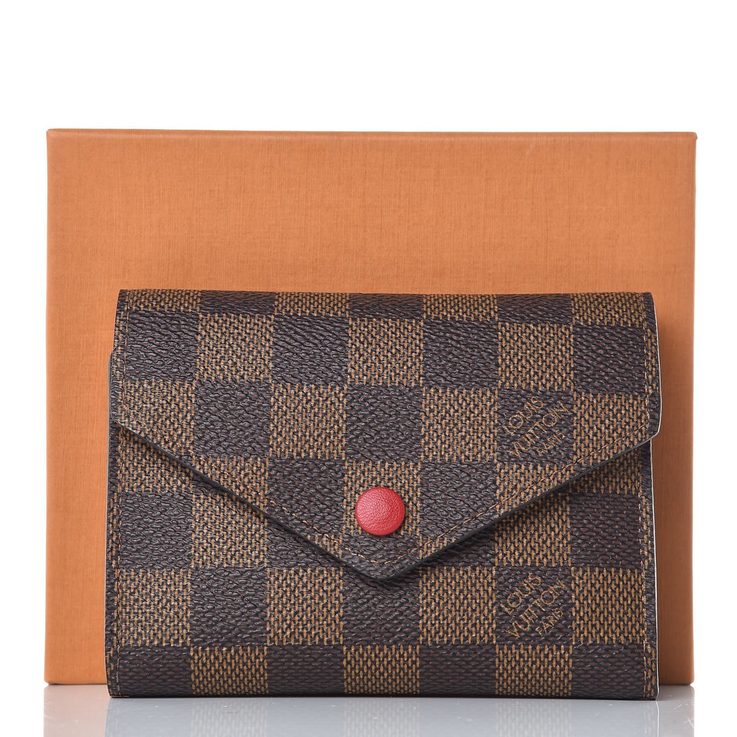 Damier Ebene Victorine Wallet Red