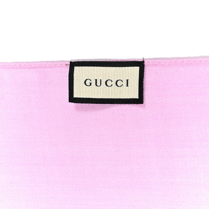 Gucci Wool Silk GG Monogram GGNat Scarf Rose 3 of 4